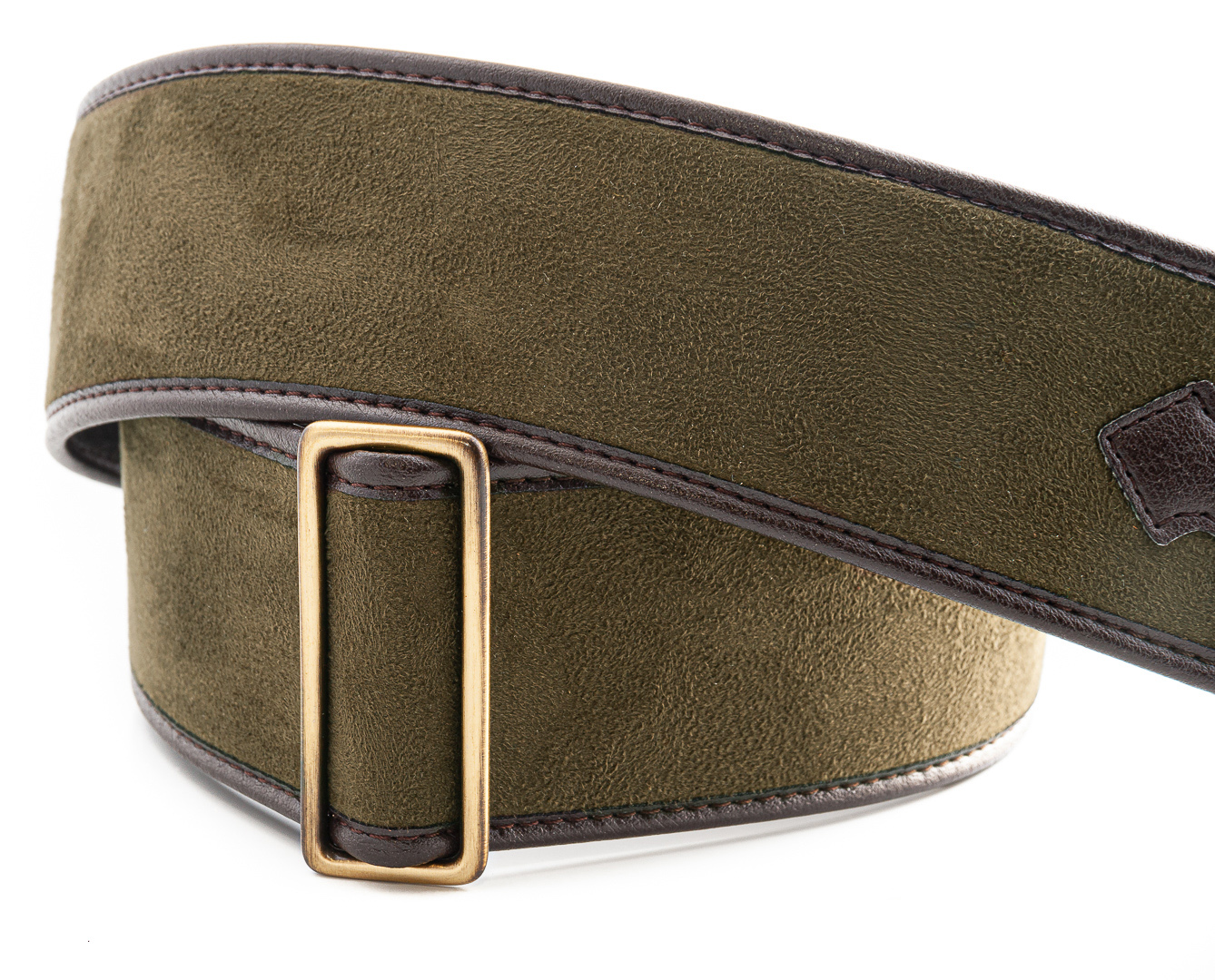 Divine Army Green Guitar Strap Vegan Nubuck Style RightOn Straps